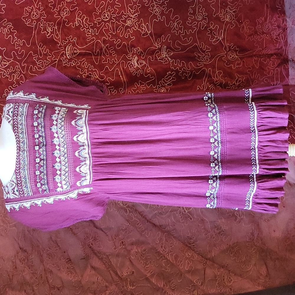 Free People Babydoll Dress Size S Plum